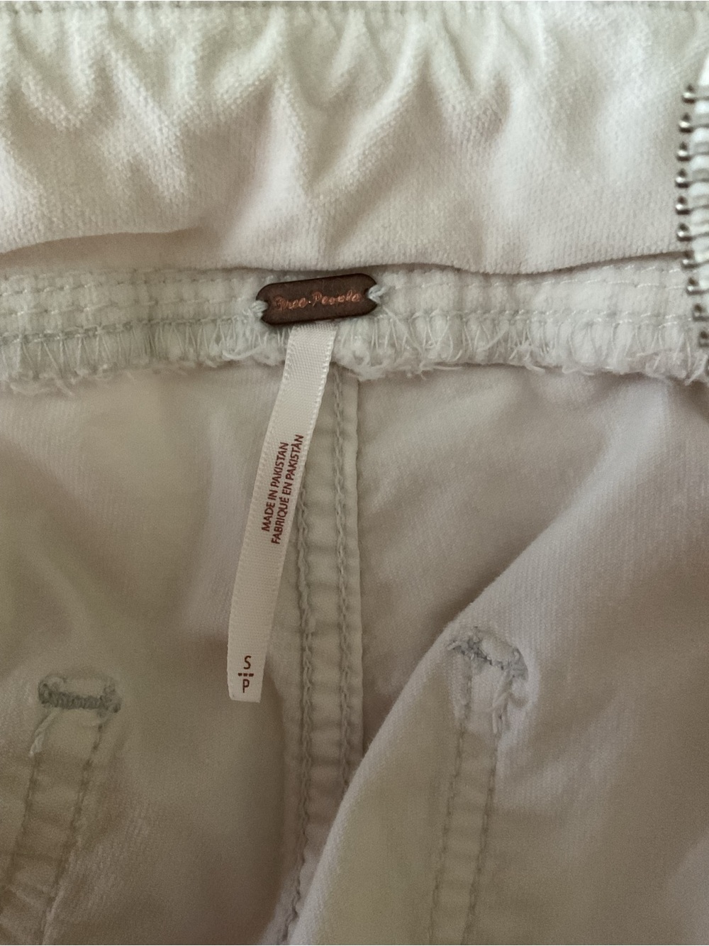 Free People In My Feelings Velvet Crop Slim Flare Pants White - Picture 12 of 12